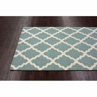 Hand hooked Alexa Moroccan Trellis Petit point Wool Rug (86 X 116)