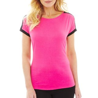 Worthington Zipper Back Top, Pink