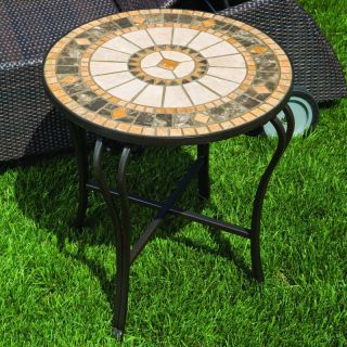 Compass Mosaic Side Table Multicolor   21 1306