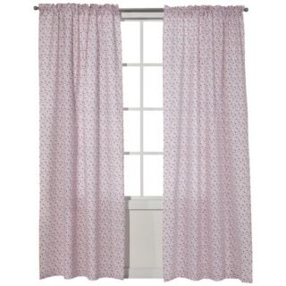 Bacati Pink/Purple Fairy Land Floral Curtain Panel