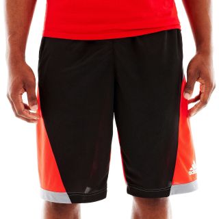 Adidas All World Basketball Shorts, Red/Black/Grey, Mens