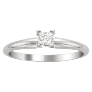 1/4 CT.T.W. Diamond Solitaire Ring in 14K White Gold   Size 6