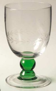 Portmeirion Options (Multicolored) Green Water Goblet   Various Colors,Ball Stem