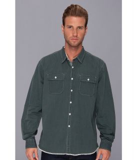 Arnold Zimberg Vintage Double Pocket Long Sleeve Mens Long Sleeve Button Up (Green)