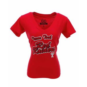 Texas Tech Red Raiders NCAA Short Sleeve BB Arch Jersey V Neck T Shirt