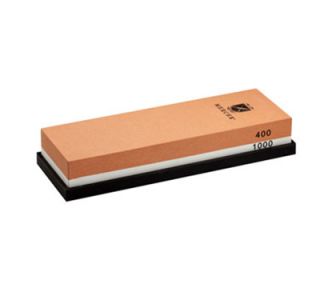 Mercer Cutlery Starter Sharpening Stone, 400 1000Grit Combination, Incl. Silicone Base Holder