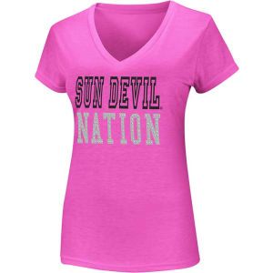 Arizona State Sun Devils Colosseum NCAA Womens Charm Vneck T Shirt