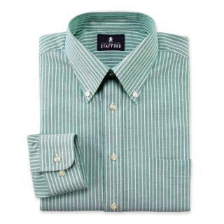 Stafford Oxford Dress Shirt Big&Tall, Green, Mens