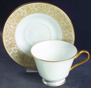 Oxford (Div of Lenox) Georgian Court Footed Cup & Saucer Set, Fine China Dinnerw