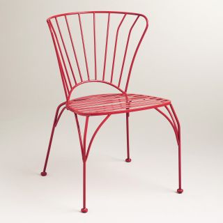 Pompeian Red Cadiz Metal Chairs, Set of 2   World Market