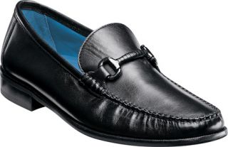 Mens Florsheim Sarasota Bit   Black Smooth Leather Moc Toe Shoes