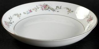 Ranmaru Limoge Coupe Soup Bowl, Fine China Dinnerware   Floral Garland, Gra Y Sc