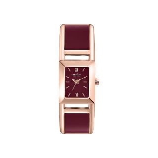 Caravelle New York Womens Red Hinged Bangle Watch