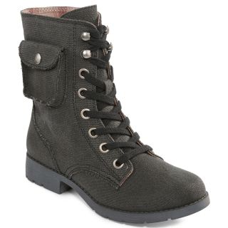 ARIZONA Connie Lace Up Military Boots, Black, Womens