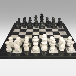 Black and White Marble Chess Set   96016BW