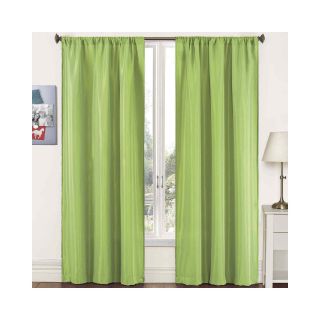 Pairs to Go Capella Woven Solid Rod Pocket Curtain Panel Pair, Lime