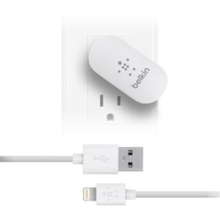 Belkin 2.1A Swivel Home Charger with 4 Lightning Cable (F8J032tt04 WHT)