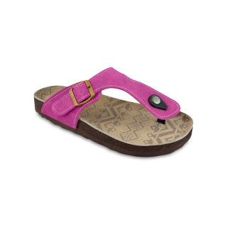 MUK LUKS Terra Turf Flat Sandals, Fuschia, Womens