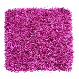 Hand knotted Jersey Purple Cotton Shag Rug (2 X 3)
