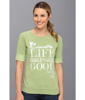 Life is good Seaside Roll Up Sweatshirt Womens Sweatshirt (Green)