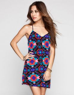 Southwest Print T Back Dress Multi In Sizes X Large, Medium, Small, X