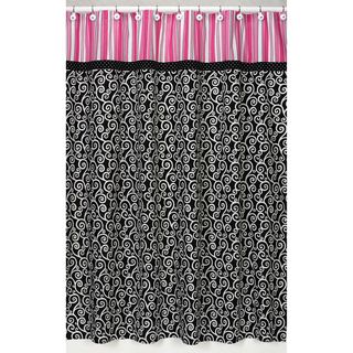 Pink And Black Madison Shower Curtain (Pink/ black/ whiteMaterials 100 percent cotton Dimensions 72 inches wide x 72 inches longCare instructions Machine washableShower hooks and liner not includedThe digital images we display have the most accurate co
