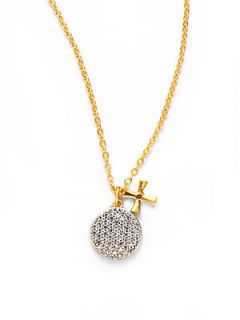 Shimmer Disc Chain Necklace   Gold