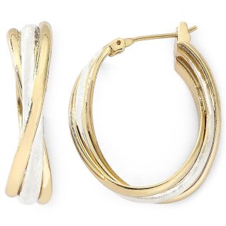 MONET JEWELRY Monet Medium Gold Tone Oval Twist Hoop Earrings, Tton