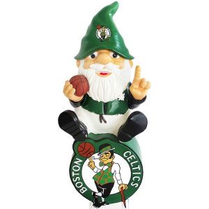 Boston Celtics Forever Collectibles Gnome Sitting on Logo