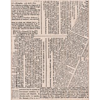 Hero Arts Large Newspaper Background Mounted Rubber Stamp