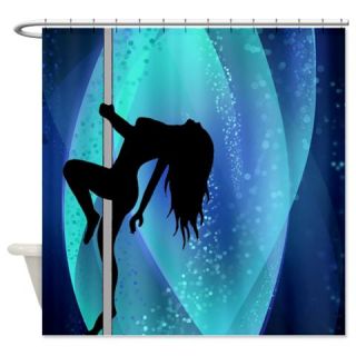  Exotic Dancer   Stripper Shower Curtain (blue)  Use code FREECART at Checkout