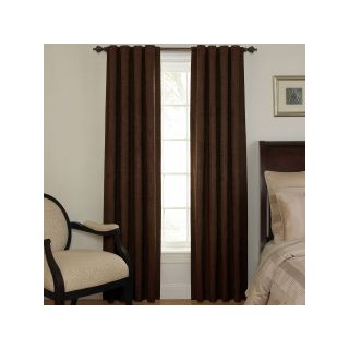 Sound Asleep Room Darkening Back Tab Curtain Panel, Chocolate (Brown)