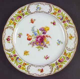 Schumann   Bavaria Empress Dresden Flowers  Dinner Plate, Fine China Dinnerware