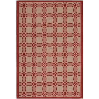 Five Seasons Retro Clover/red natural 710 X 109 Rug (RedSecondary colors NaturalPattern Geometric CirclesTip We recommend the use of a non skid pad to keep the rug in place on smooth surfaces.All rug sizes are approximate. Due to the difference of moni