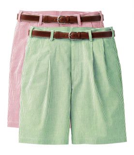 Stays Cool Cotton Pleated Seersucker Shorts Extended Sizes JoS. A. Bank