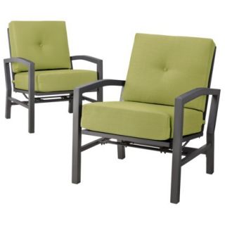 Outdoor Patio Furniture Set Threshold 2 Piece Lime Green Aluminum Swivel Club