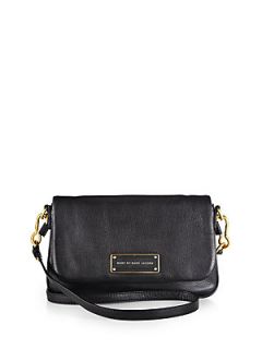 Marc by Marc Jacobs Too Hot to Handle Leather Flap Percy Bag   Black