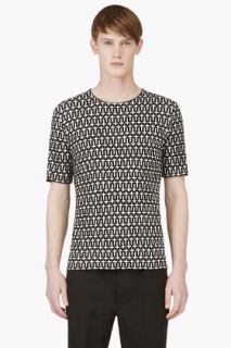 Mcq Alexander Mcqueen Black Cross Knit T_shirt