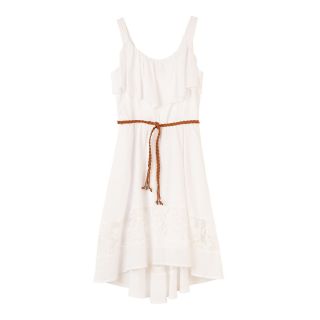by&by Girl Belted Gauze Dress   Girls 7 16, White, Girls