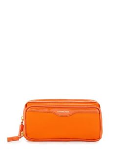 Zip Nylon Cosmetic Case, Orange