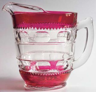 Tiffin Franciscan KingS Crown Ruby Flashed (Top Only) 52 Oz Pitcher   Stem 4016