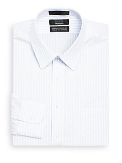 Classic Stripe Dress Shirt   White Blue