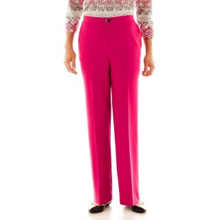 Alfred Dunner Avenue Louise Pull On Pants, Raspberry, Womens
