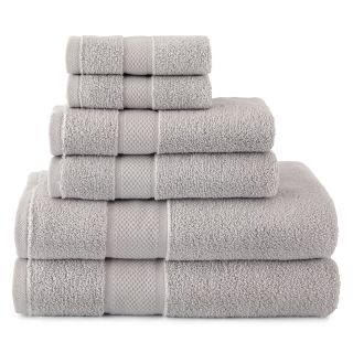 LIZ CLAIBORNE MicroCotton Bath Towels, Gray