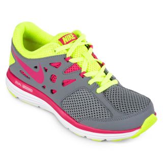 Nike Dual Fusion Lite Preschool Girls Running Shoes, Clgryvolt/pk , Girls