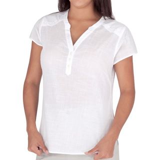 Royal Robbins Naja Embroidered Shirt   Short Sleeve (For Women)   WHITE (M )