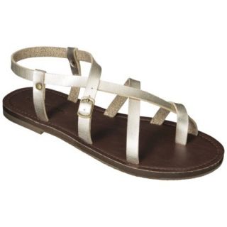 Womens Mossimo Supply Co. Lavinia Gladiator Sandals   Gold 8