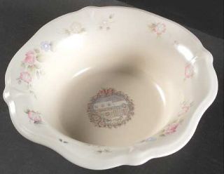 Pfaltzgraff Tea Rose Holiday Sculpted Serving Bowl, Fine China Dinnerware   Pere