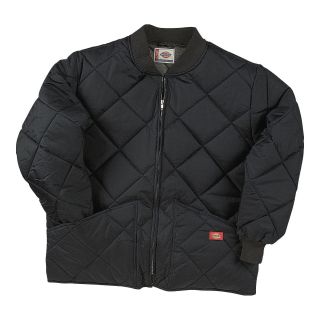 Dickies Diamond Quilted Nylon Jacket Big and Tall, Black, Mens