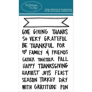 Technique Tuesday Clear Stamps 4 X6  Giving Thanks Banners